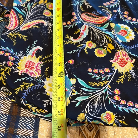 LOFT Women's Floral Boatneck Puff Sleeve Blouse - Black - Size Small - Picture 10 of 10